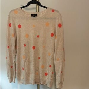 Light Cashemere Charter Club Luxury Edition polka dot sweater Large
